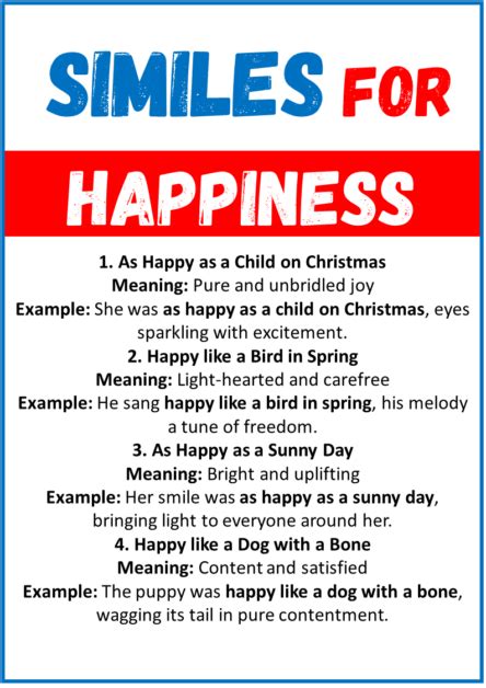 happiness simile